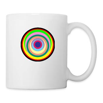 pop art color circles - Mug - white - Right
