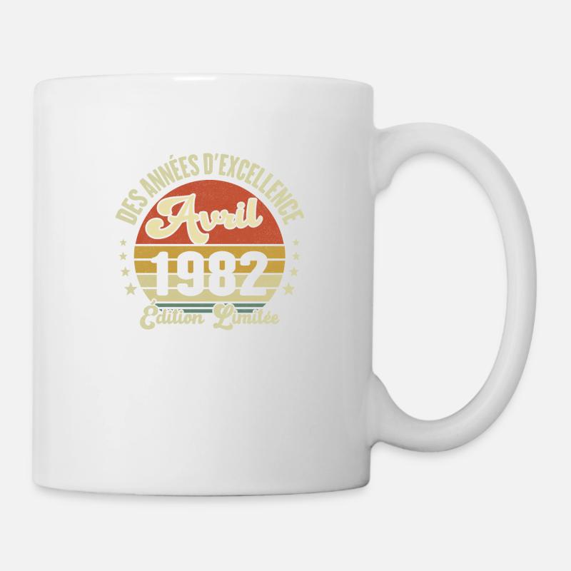 Des Années D'excellence Avril 1982 Cadeau - Mug blanc - blanc