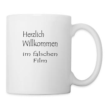 Fun Shirt - falscher Film - by TS21 - Tasse - Weiß - Rechts