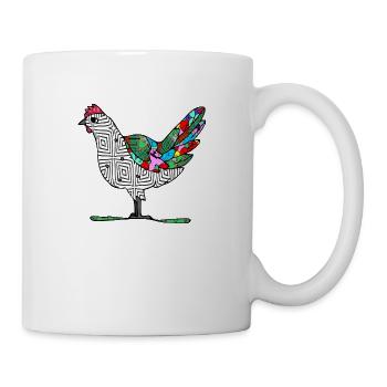 Poule - Mug blanc - blanc - Droite