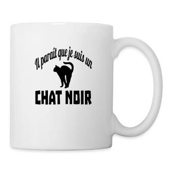 il paraît que je suis un chat noir - Mug blanc - blanc - Droite