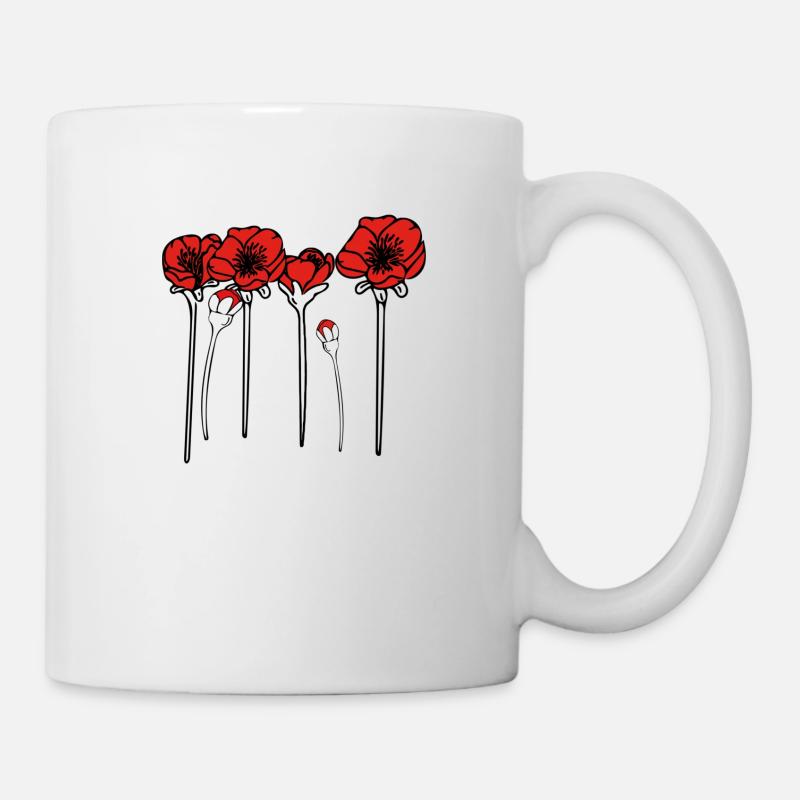Poppies - Mug - white