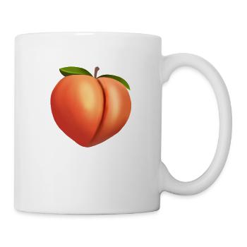Peach Emoji Fruit Sweet Juicy Fruit Fun - Mug blanc - blanc - Droite