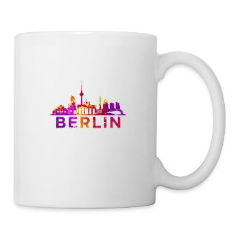 Berlin Skyline Impression Souvenir Geschenkidee - Tasse - Weiß - Rechts
