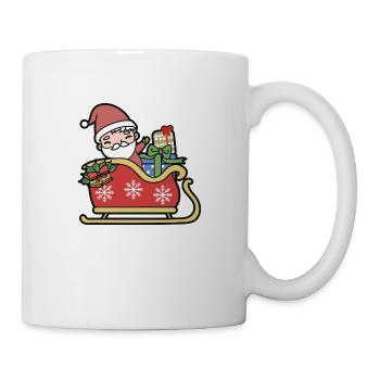 Santa Claus in the sleigh - Mug - white - Right