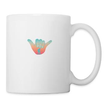 Surfskate Shaka Sign Surfskating Surfboard Gift - Mug - white - Right