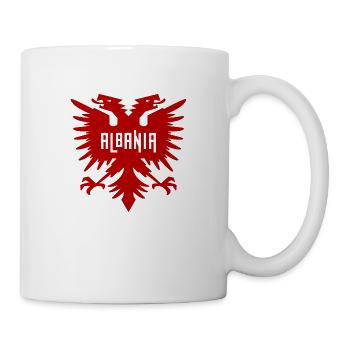 Albania Red Double-headed Eagle Albanian Gift - Mug - white - Right