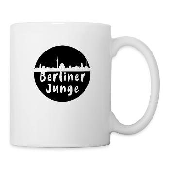 berlin, skyline, kreis, scherenschnitt,berliner - Tasse - Weiß - Rechts