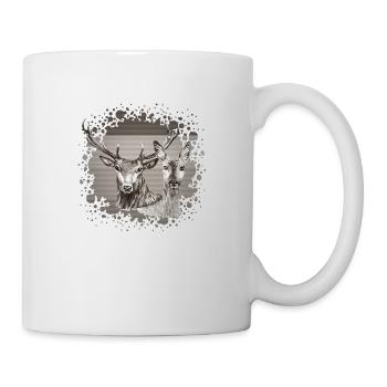 Deer and doe - Mug - white - Right