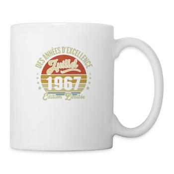 Des Années D'excellence Juillet 1967 Cadeau - Mug blanc - blanc - Droite