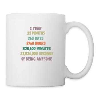 Geschenk zum 1. Geburtstag 1 Jahr - Tasse - Weiß - Rechts