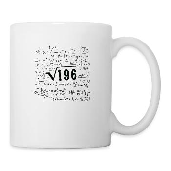 Wurzel 196 Geburtstag Mathematik - Tasse - Weiß - Rechts