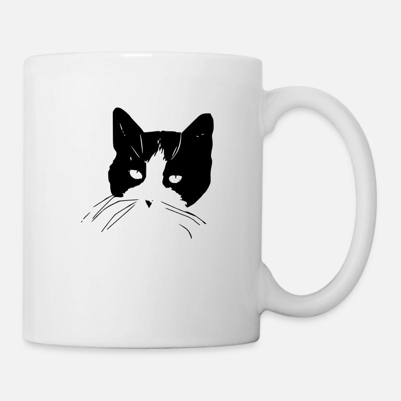Katzengesicht - Tasse - Weiß