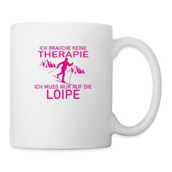 Langlauf Ski Skiing Biathlon - Tasse - Weiß - Rechts