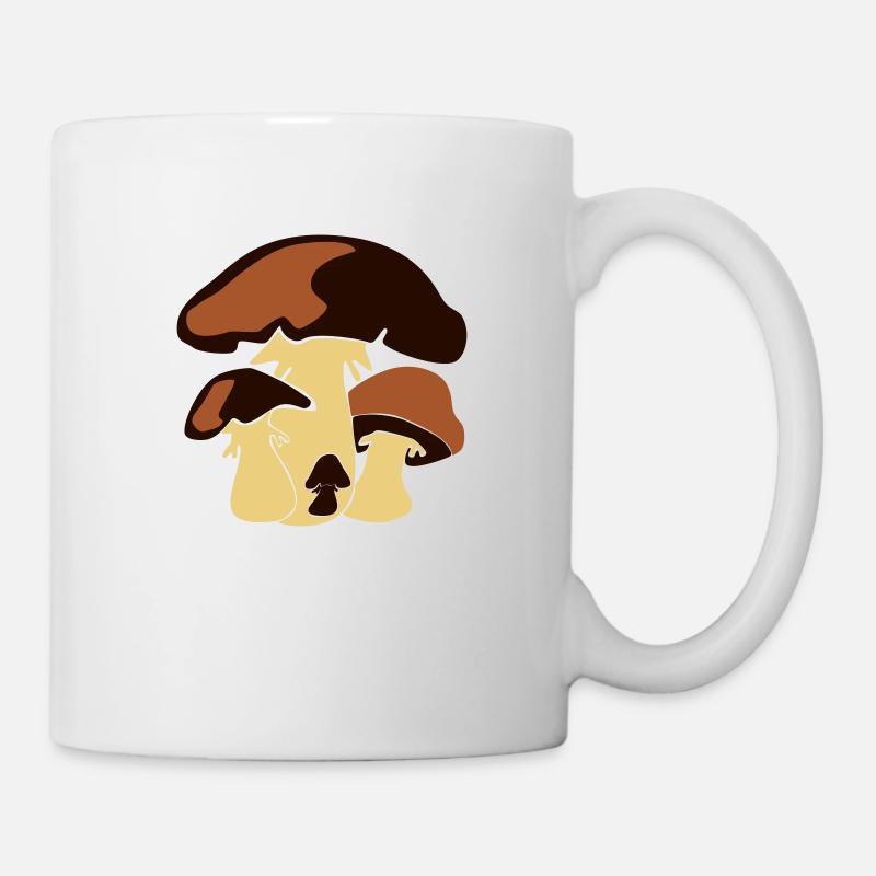 Vier Pilze - Tasse - Weiß
