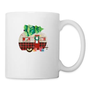 Fun Camping Christmas Camping Caravan - Mug - white - Right