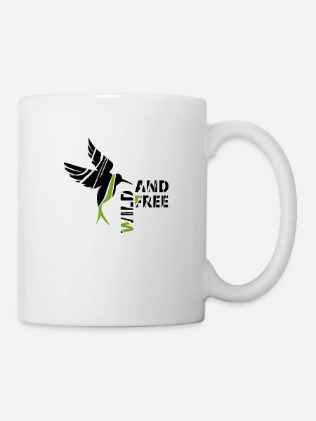 GOWILD Zebravogel - Kolibristyle - Tasse - Weiß