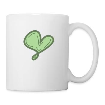 cœur vert - Mug blanc - blanc - Droite