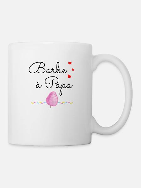 Barbe à papa barbu Idée cadeau original - Mug blanc - blanc