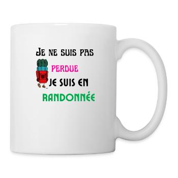 je ne suis pas perdue je suis en randonnée - Mug blanc - blanc - Droite