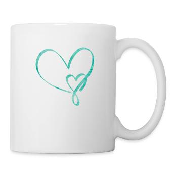 Chemise d’amour coeur Noël Saint-Valentin - Mug blanc - blanc - Droite