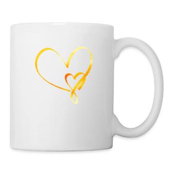 Chemise d’amour coeur Noël Saint-Valentin - Mug blanc - blanc - Droite