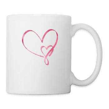 Chemise d’amour coeur Noël Saint-Valentin - Mug blanc - blanc - Droite