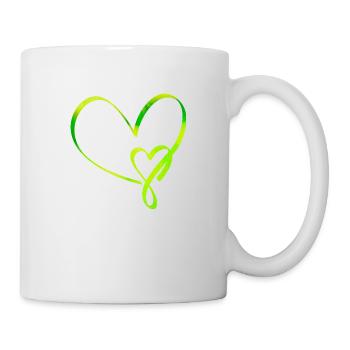Chemise d’amour coeur Noël Saint-Valentin - Mug blanc - blanc - Droite