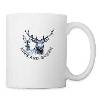 Deer and doe - Mug - white - Right