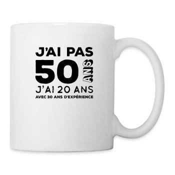 Anniversaire 50 ans - Mug blanc - blanc - Droite