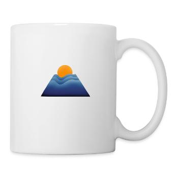 Triangle Sun Sea Minimalist Waves Ocean - Mug - white - Right