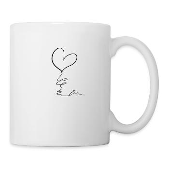 Herz Symbol - Tasse - Weiß - Rechts
