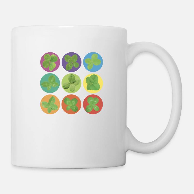 Klee bunt - Tasse - Weiß