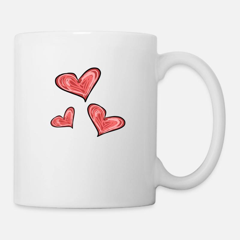 Herzen Herz - Tasse - Weiß
