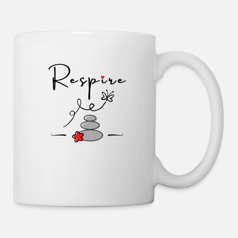 Atmen... Machen Sie eine Pause originelle Geschenkidee - Tasse - Weiß