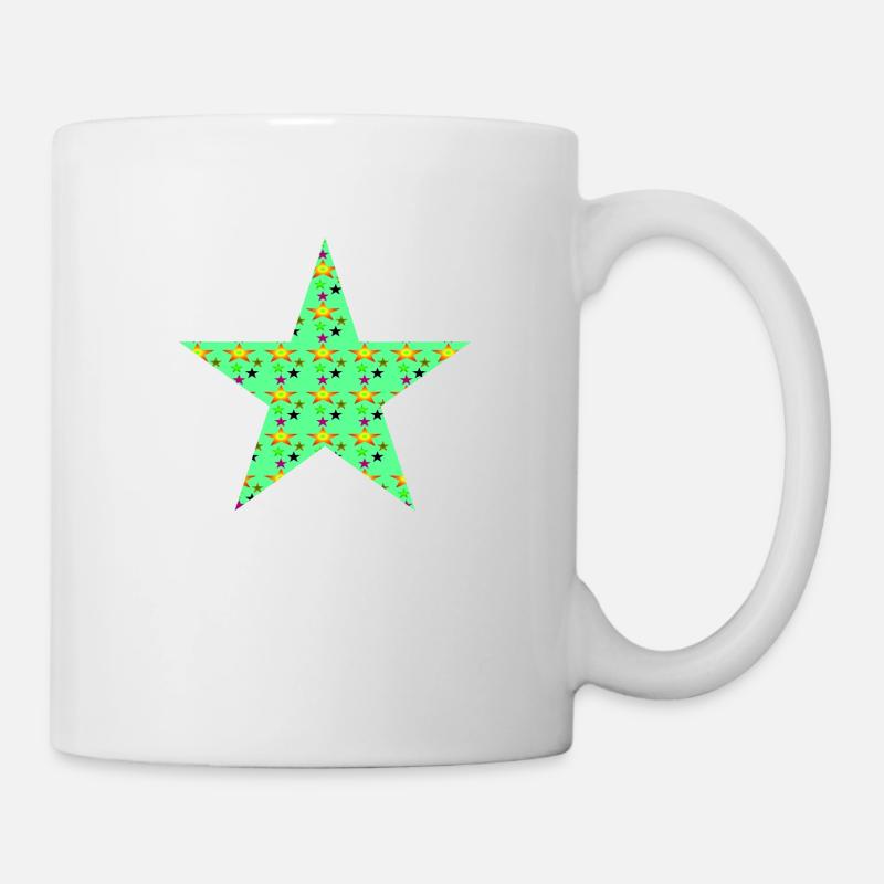 Étoile avec étoiles - Mug blanc - blanc