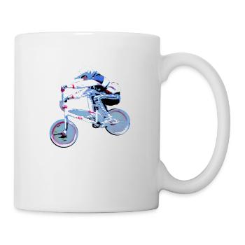 BMX Rennen Mountainbike Motocross - Tasse - Weiß - Rechts