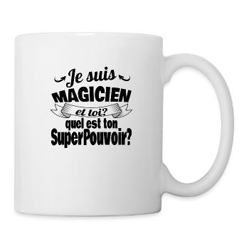 je suis magicien - Mug blanc - blanc - Droite