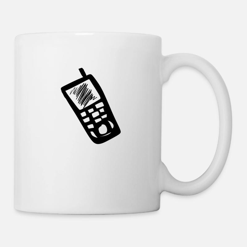 Téléphone portable - Mug blanc - blanc