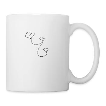 Cœur de cœur - Mug blanc - blanc - Droite