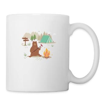 Camping Bär - Zelten gehen - Tasse - Weiß - Rechts
