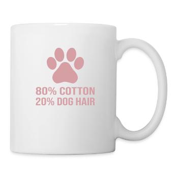 Coton Poils de chien Drôle de chien Dicton - Mug blanc - blanc - Droite