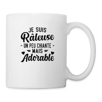 Je Suis Râleuse Un Peu Chiante Mais Adorable - Mug blanc - blanc - Droite