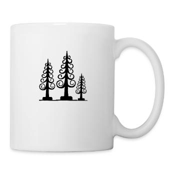 sapin sculpté, chip tree, Monts Métallifères - Mug blanc - blanc - Droite
