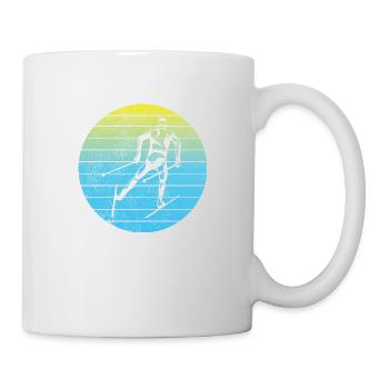 Skiing Retro Skier Skiers Vintage Skiing - Mug - white - Right