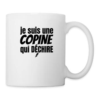 copine qui déchire - Mug blanc - blanc - Droite