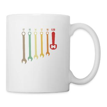 Bier Schlüssel Automechanik mechanisches Geschenk - Tasse - Weiß - Rechts