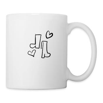 heart shoes - Mug - white - Right