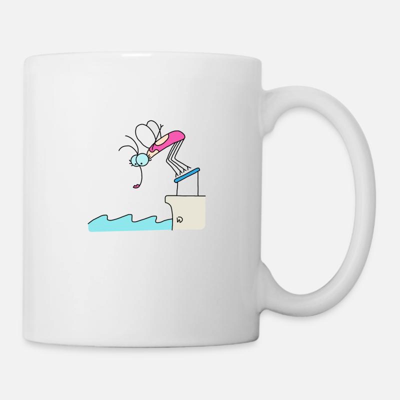 Djenne Wana going for a swim - Mug - white