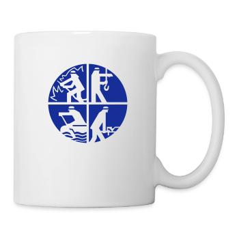 Logo Feuerwehr 1farbig - Tasse - Weiß - Rechts